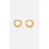 Bimba Y Lola Matte Irregular Earrings Hoop In Gold