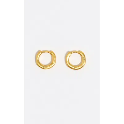 Bimba Y Lola Matte Irregular Earrings Hoop In Gold