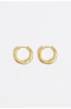 Bimba Y Lola Matte Irregular Earrings Hoop In Gold