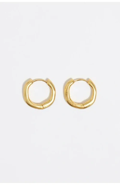 BIMBA Y LOLA BIMBA Y LOLA MATTE IRREGULAR HOOP EARRINGS