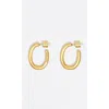 Bimba Y Lola Mattehoop Earrings In Gold