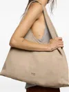 Bimba Y Lola Maxi Bikini Paper Bag Shoulder Bag In Neutral