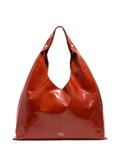 Bimba Y Lola Maxi Bikini Paper Shoulder Bag In Red