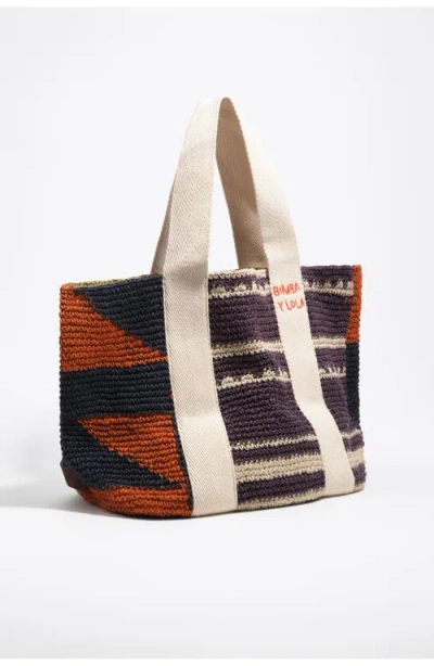 Bimba Y Lola Maxi Jute Shopper Bag In Multi