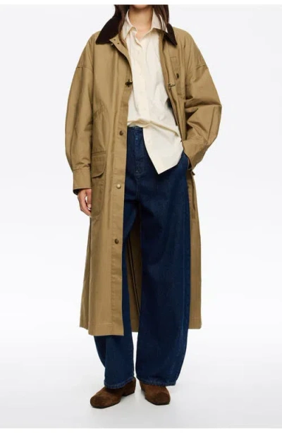 Bimba Y Lola Maxi Length Trench In Brown