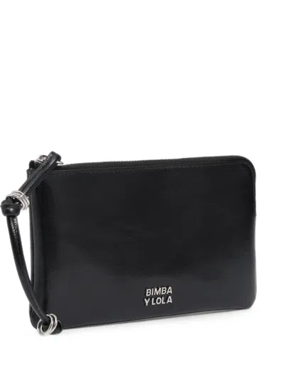 Bimba Y Lola Medium Black Leather Coin Purse