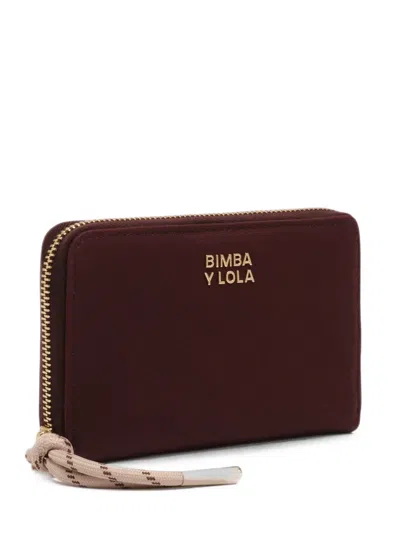 Bimba Y Lola Medium Burgundy Coated Wallet In Pattern