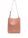 Bimba Y Lola Medium Carlino Buckle Leather Shoulder Bag In Pink