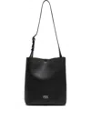 Bimba Y Lola Medium Carlino Leather Shoulder Bag In Black