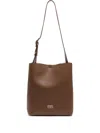 Bimba Y Lola Medium Carlino Leather Shoulder Bag In Brown