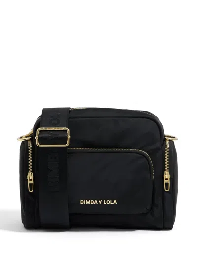 Bimba Y Lola Medium Nylon Pouch Crossbody Bag In Black