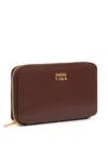 Bimba Y Lola Medium Dark Tan Leather Wallet In Pattern