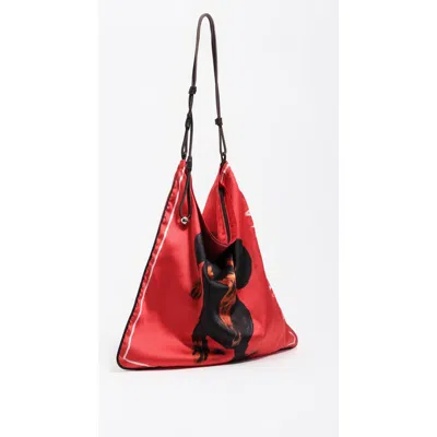 Bimba Y Lola Medium Dogs Scarf Bag In Red
