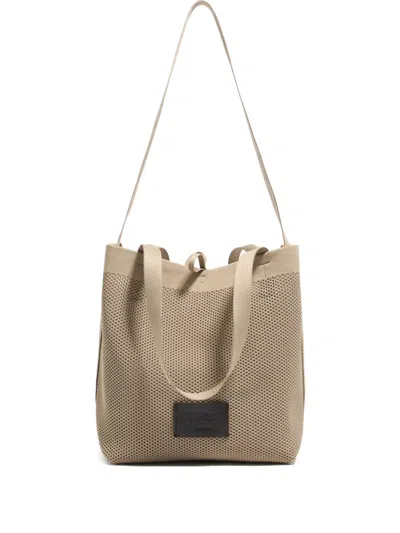 Bimba Y Lola Medium Flyknit Tote Bag In Neutral