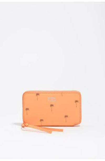 Bimba Y Lola Medium Horizontal Palms Wallet In Orange