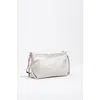 Bimba Y Lola Medium Embossed-logo Drawstring Shoulder Bag In White