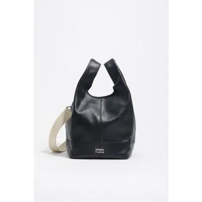 Bimba Y Lola Medium Leather Tote Bag In Blue