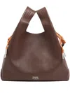Bimba Y Lola Medium Leather Tote Bag In Brown
