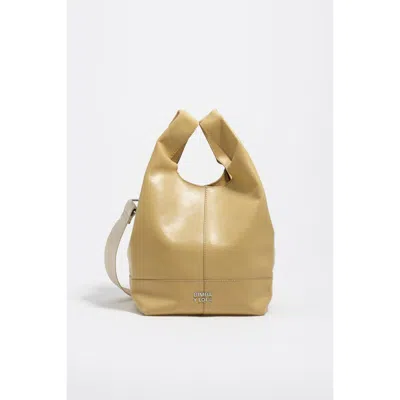 Bimba Y Lola Medium Leather Tote Bag In Brown