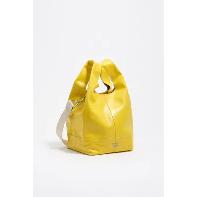 Bimba Y Lola Medium Leather Tote Bag In Yellow