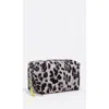 Bimba Y Lola Medium Leopard Print Nylon Make-up Case In Animal Print