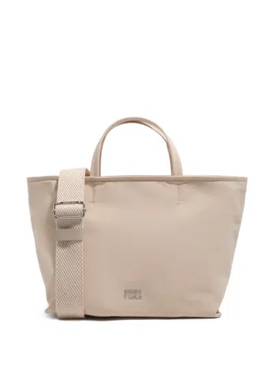 Bimba Y Lola Medium Logo-detail Tote Bag In Neutral