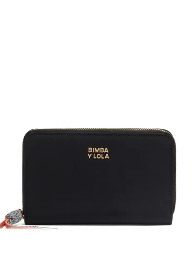 Bimba Y Lola Medium Logo-lettering Wallet In Black