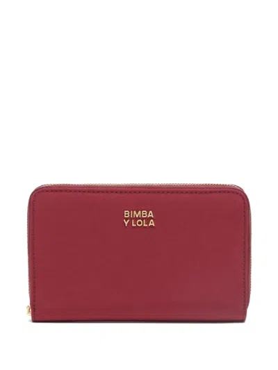 Bimba Y Lola Medium Logo-lettering Wallet In Red