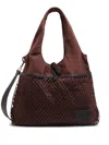 Bimba Y Lola Medium Net-panel Shoulder Bag In Brown