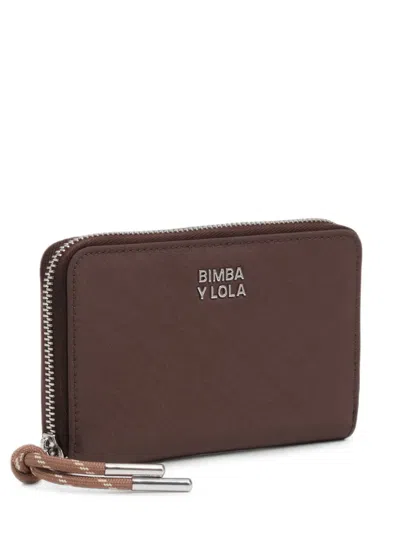 Bimba Y Lola Medium Nylon Mocha Wallet In Red