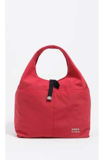 Bimba Y Lola Medium Nylon Paper Bag In Red