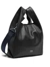 Bimba Y Lola Medium Paper Leather Tote Bag In Black