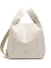 Bimba Y Lola Medium Paper Leather Tote Bag In Neutral