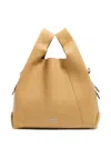 Bimba Y Lola Medium Paper Leather Tote Bag In Yellow