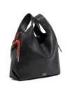 Bimba Y Lola Medium Paper Tote Bag In Black