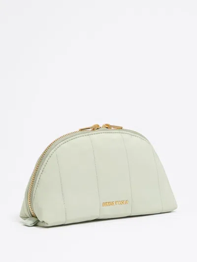 Bimba Y Lola Medium Quilted Make Up Bag In Green