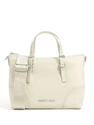 Bimba Y Lola Medium Tote Bag In White