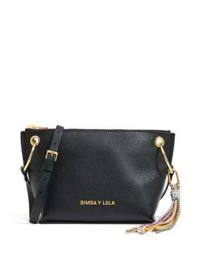 Bimba Y Lola Medium Trapezium Cross Body Bag In Black