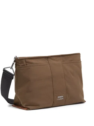 Bimba Y Lola Medium Trapezium Cross Body Bag In Brown