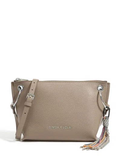 Bimba Y Lola Medium Trapezium Cross Body Bag In Neutrals