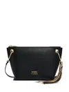 Bimba Y Lola Medium Trapezium Leather Crossbody Bag In Black