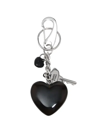 Bimba Y Lola Metal Keyring With Key And Heart In Black