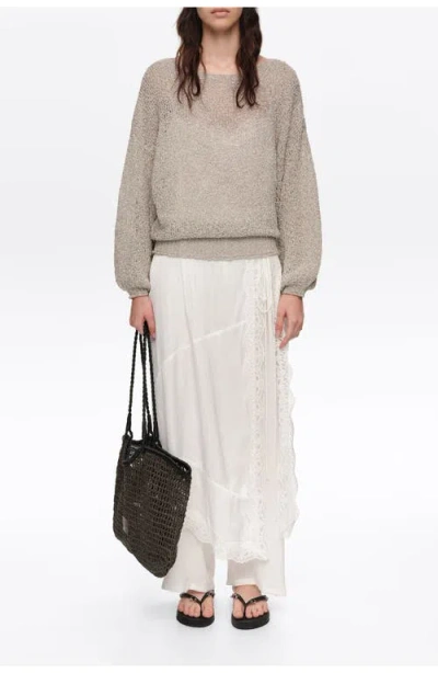 Bimba Y Lola Metallic Batwing Sweater In Multi