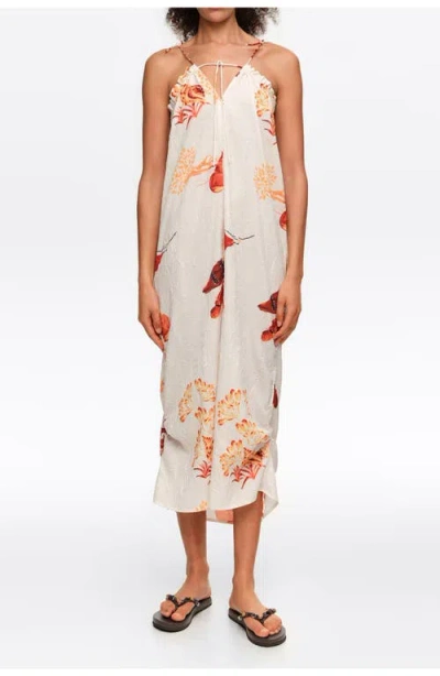 Bimba Y Lola Midi Dress With Adjustable Straps In White