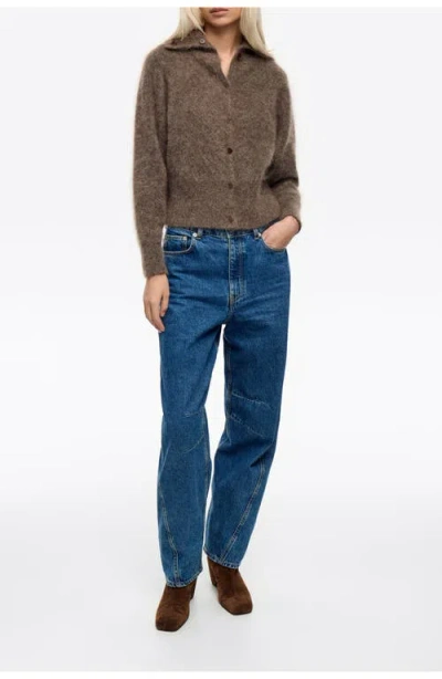 Bimba Y Lola Mid-rise Barrel Jeans In Blue