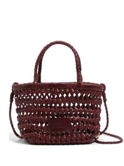 Bimba Y Lola Mini Braided Tote Bag In Red