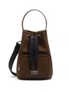 Bimba Y Lola Mini Drawstring Bucket Bag In Brown