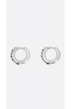 Bimba Y Lola Mini Hoop Earrings With Crystal In Silver