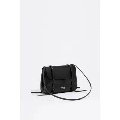 Bimba Y Lola Mini Leather Flap Lolita Bag In Black