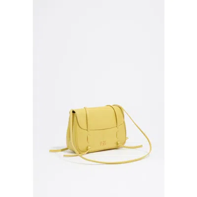Bimba Y Lola Mini Leather Flap Lolita Bag In Yellow